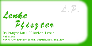 lenke pfiszter business card